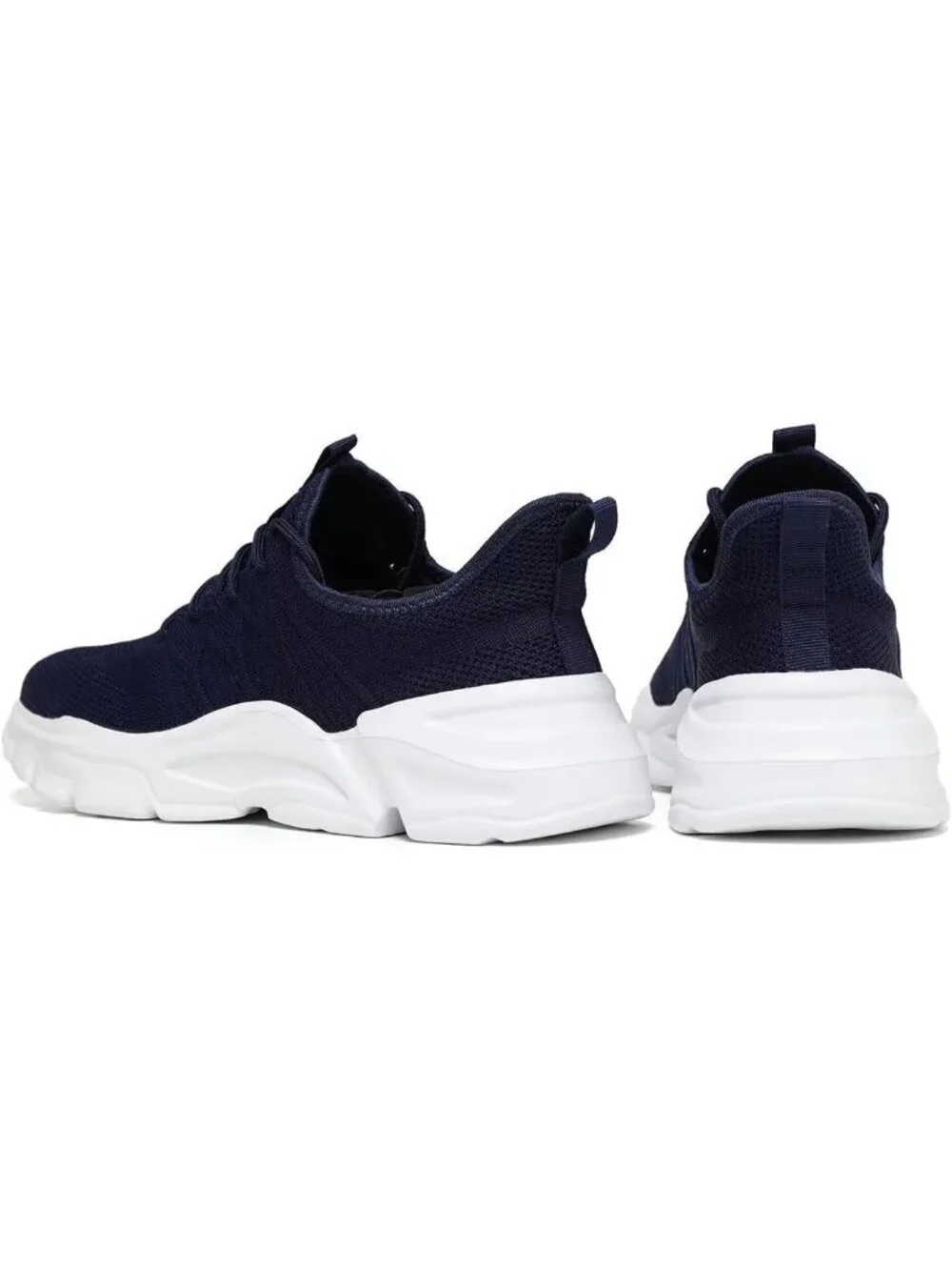 Men's Blue Rubber Non Slip Breathable Lightweight Fashion Athletic Sneakers